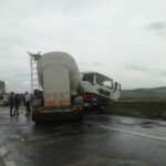Accident cu o cisternă încărcată cu motorină implicată, între Hârșova și Ghindărești cisterna