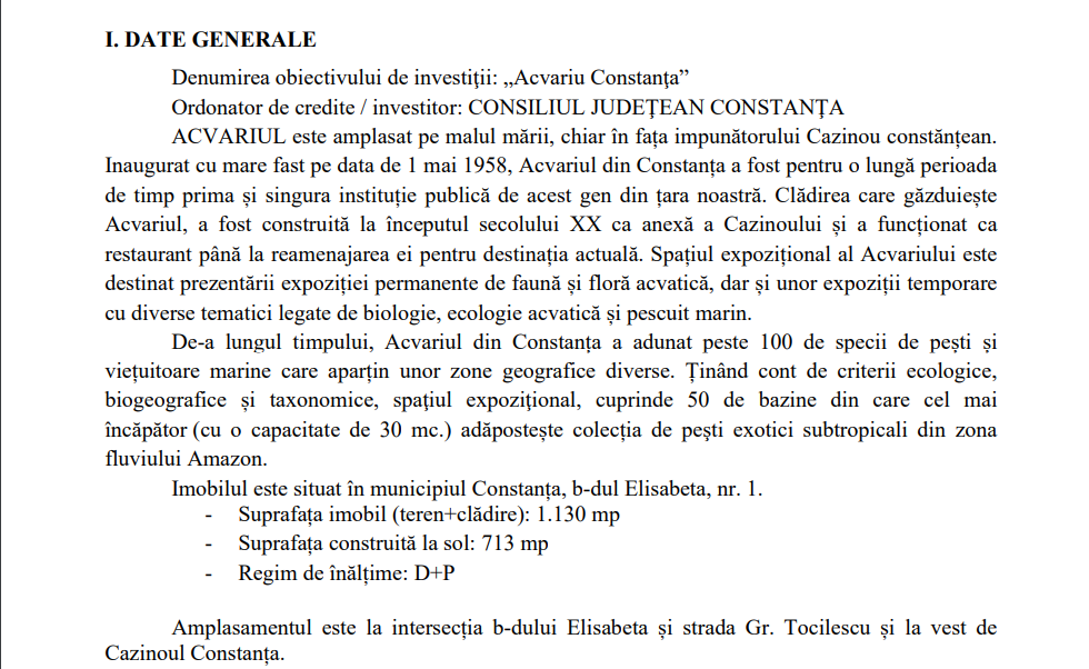 Caiet de sarcini contract