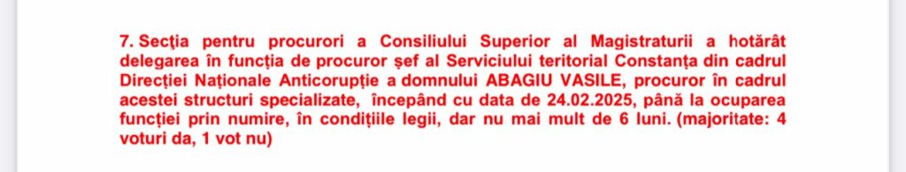 OFICIAL: Procurorul Vasile Abagiu este noul șef DNA Constanța 55cf10dd 4127 4202 83d3 bfe24e784b9d