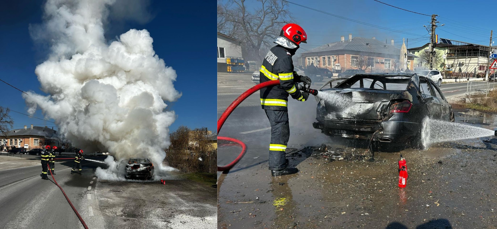 VIDEO O mașină a luat foc în Tulcea / Șoferița s-a autoevacuat UPDATE Untitled design 6 1