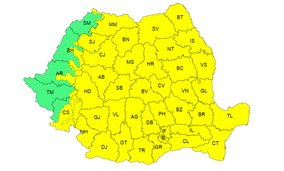 Alertă meteo! Cod Galben de vreme deosebit de rece în aproape toate județele, inclusiv Constanța sss