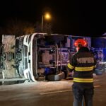 FOTO VIDEO Accident rutier la ieșirea de pe autostrada A4, Ovidiu/ Un TIR care transporta porci s-a răsturnat UPDATE WhatsApp Image 2025 03 19 at 21.14.05