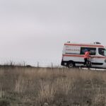O mașină a ieșit de pe partea carosabilă, între Corbu și Năvodari ambulanta camp