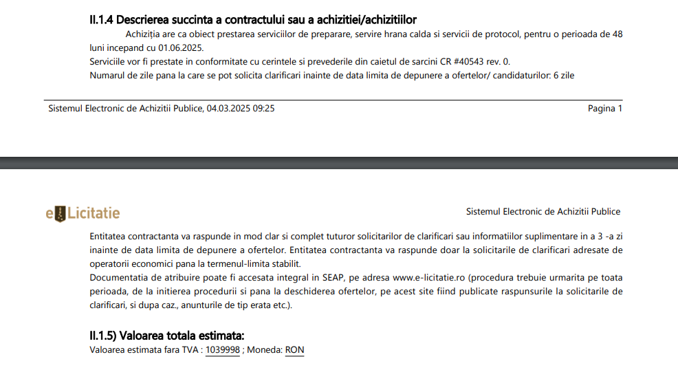 Nuclearelectrica lansează o licitație de 1 MILION de lei pentru servicii de catering și protocol ddd 2