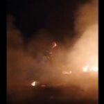 VIDEO Noapte de foc pentru pompierii tulceni/ 6 incendii de vegetație uscată incendii