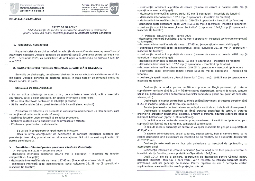 DGAS Constanța caută firmă pentru servicii de deratizare, dezinsecție și dezinfecție 2 DGAS Constanța caută firmă pentru servicii de deratizare, dezinsecție și dezinfecție dfdf
