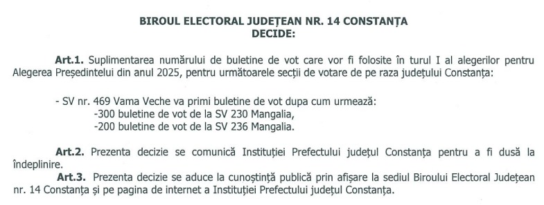 VIDEO Secția de votare din Vama Veche a fost suplimentată cu 500 de buletine de vot 2 VIDEO Secția de votare din Vama Veche a fost suplimentată cu 500 de buletine de vot 1e0078cb c8ba 42f8 9f1a 29d9dc0a0184