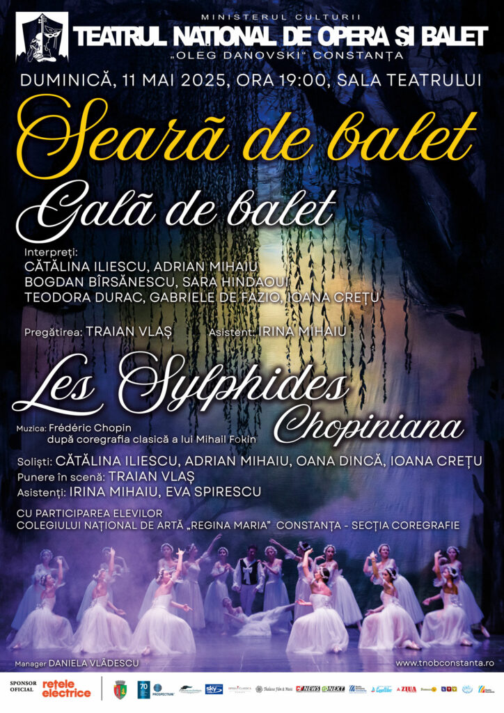Spectacolele săptămânii la Teatrul Național de Operă și Balet Oleg Danovski 3 Spectacolele săptămânii la Teatrul Național de Operă și Balet Oleg Danovski 2025.05.11 afis seara de balet
