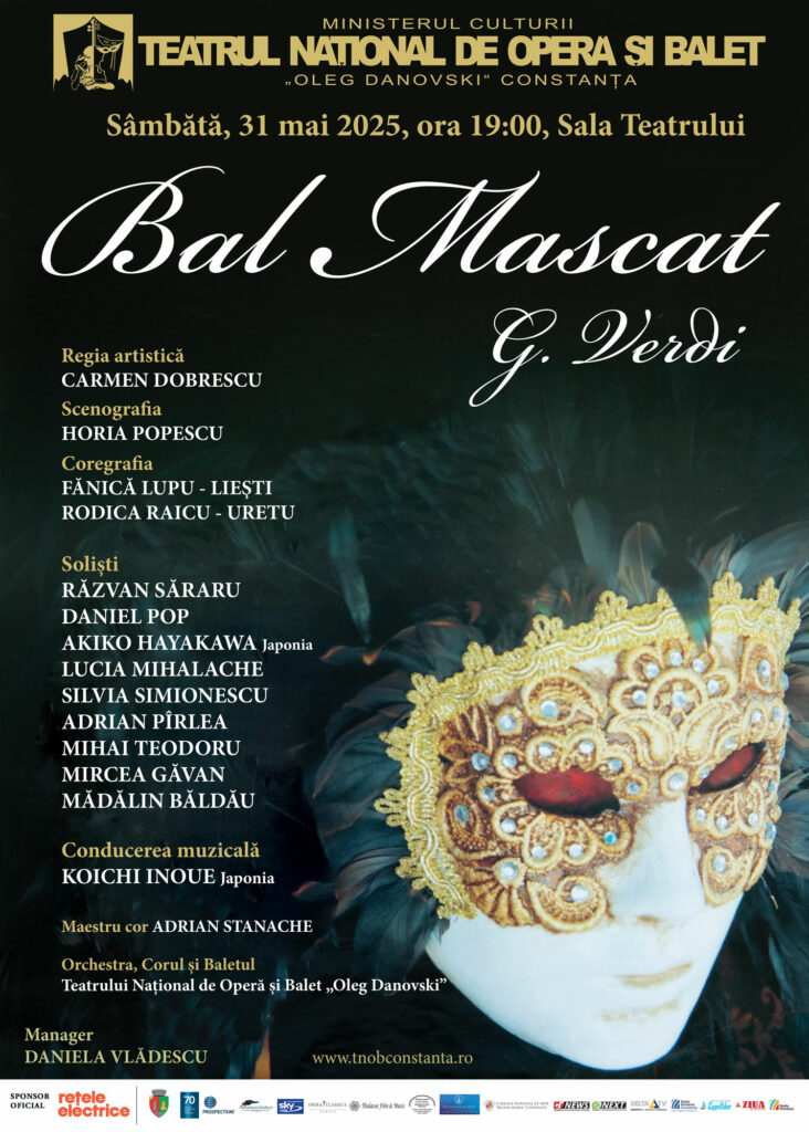 Spectacolele săptămânii la Teatrul Național de Operă și Balet Oleg Danovski 3 Spectacolele săptămânii la Teatrul Național de Operă și Balet Oleg Danovski 2025.05.31 afis bal mascat