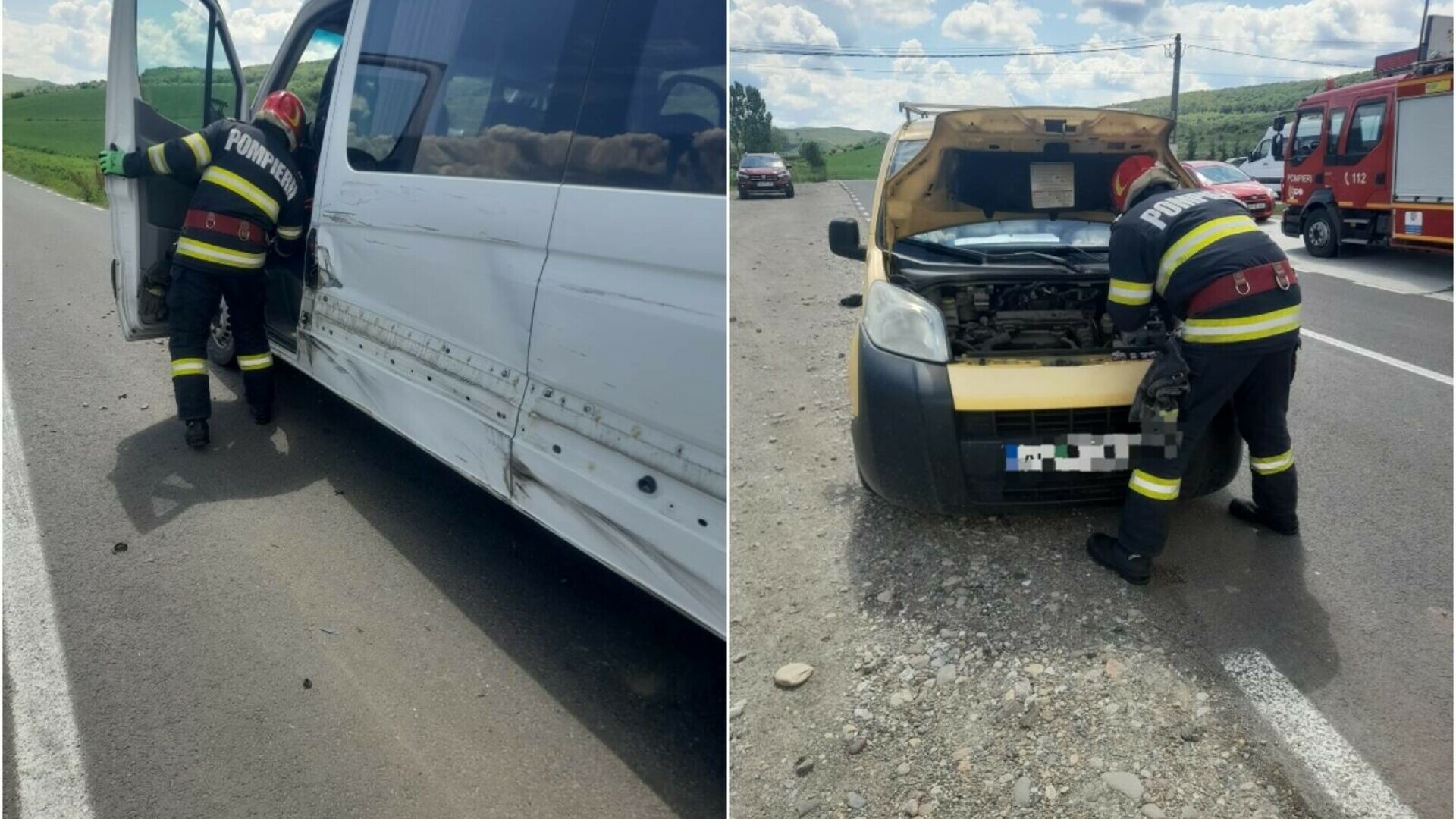 Copil de 4 ani rănit, după ce un microbuz școlar și o autoutilitară s-au lovit, în Alba 62543539