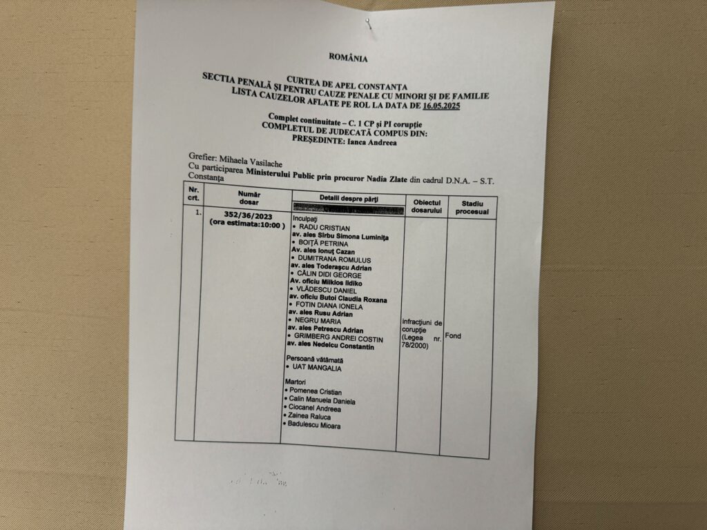 FOTO VIDEO Primarul Mangaliei, Radu Cristian, în fața instanței. Are loc un nou termen în dosarul de corupție/ Prejudiciu de 13 MILIOANE de LEI 5 FOTO VIDEO Primarul Mangaliei, Radu Cristian, în fața instanței. Are loc un nou termen în dosarul de corupție/ Prejudiciu de 13 MILIOANE de LEI 8dd12f2c be8f 489b b6df 9b144b4b0384