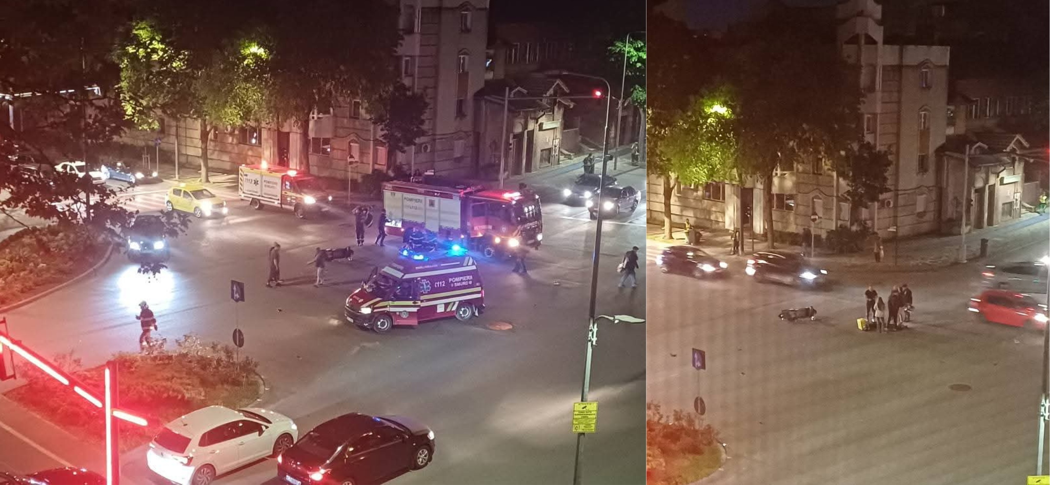 FOTO Accident între o mașină și un curier Glovo pe motocicletă, în Constanța Colaj accident glovo