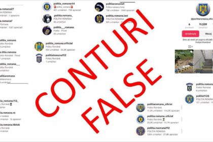 MAI anunţă eliminarea a peste 160 de conturi de TikTok care utilizau ilegal însemnele Poliţiei Române MAI conturi false eliminate