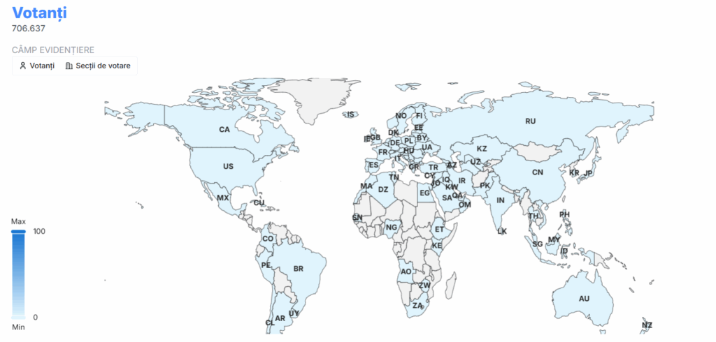 Sâmbătă: Alegeri prezidențiale 2025, turul 2, în diaspora. Peste 706.637 de români au votat Screenshot 2025 05 17 210427