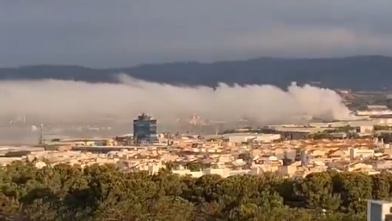 VIDEO Peste 160.000 de oameni sunt blocaţi în case din cauza unui nor toxic în Spania