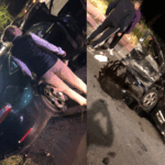 O mașină s-a răsturnat pe bulevardul Tomis, în zona Dedeman accident tomis