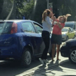 Scandal în trafic, la Constanța: O femeie, târâtă din mașină și agresată violent bataie trafic femei