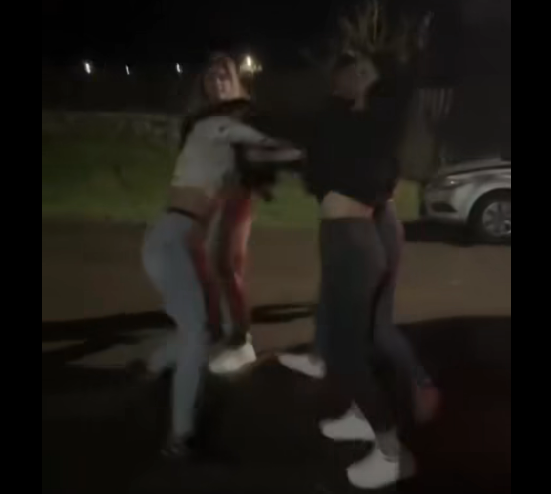 FOTO Scandal între tinere la Rariștea: două fete, bătute în plină stradă bataie