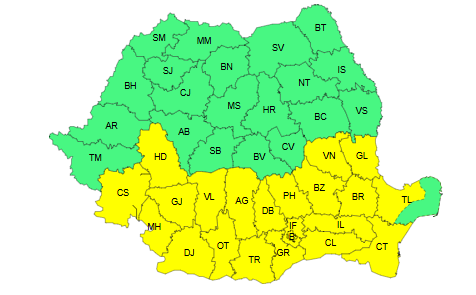 Avertizare meteo! Constanța, sub Cod Galben de ploi torențiale, descărcări electrice și vânt puternic 2 Avertizare meteo! Constanța, sub Cod Galben de ploi torențiale, descărcări electrice și vânt puternic ere 1