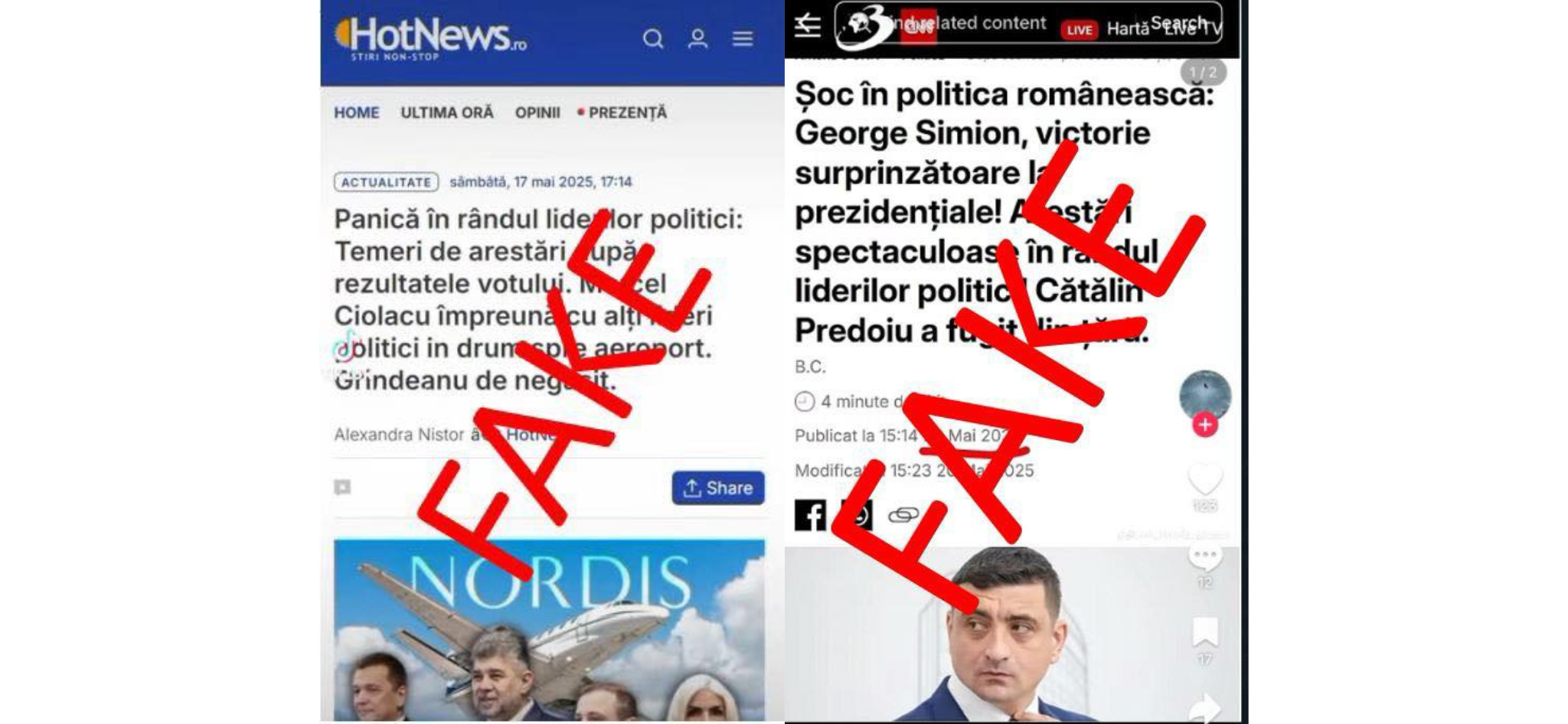 Avertisment al MAI: Clipuri false pe TikTok care îl dau câștigător pe unul dintre candidați, iar liderii partidelor tradiţionale ar fi arestaţi sau fug din ţară fake news tiktok