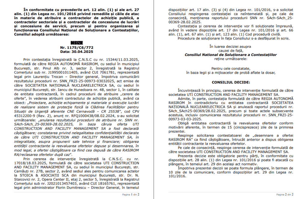 Atunci când nu câștigă, firma oficială a SRI contestă licitațiile/ Contractul pentru sistemul de protecție de la CNE Cernavodă, blocat 3 Atunci când nu câștigă, firma oficială a SRI contestă licitațiile/ Contractul pentru sistemul de protecție de la CNE Cernavodă, blocat kjl