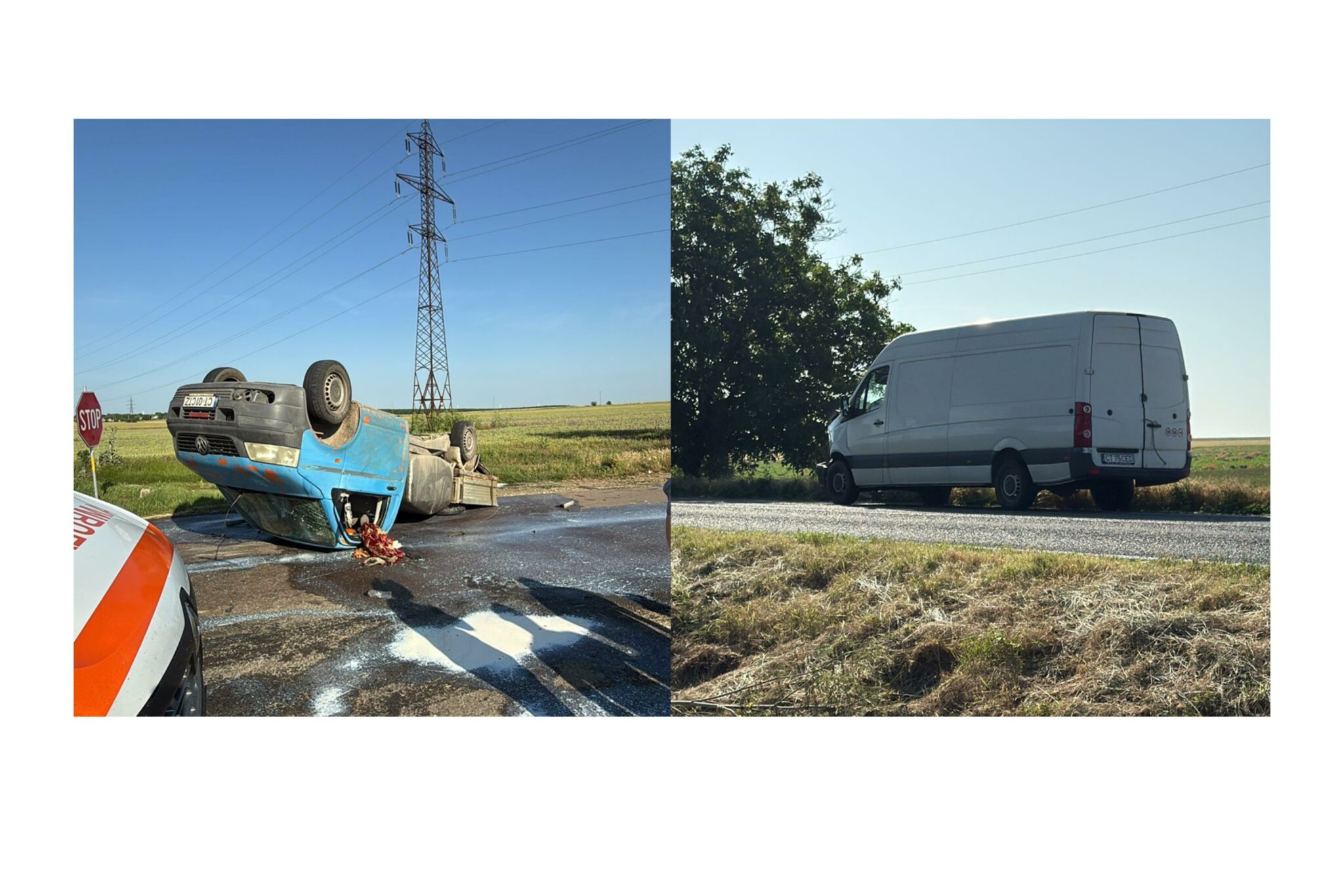 O mașină s-a răsturnat între Ciocârlia de Sus și Ciocârlia de Jos UPDATE 4c6b3825 fda4 4c46 b41d 4b084e5a817d