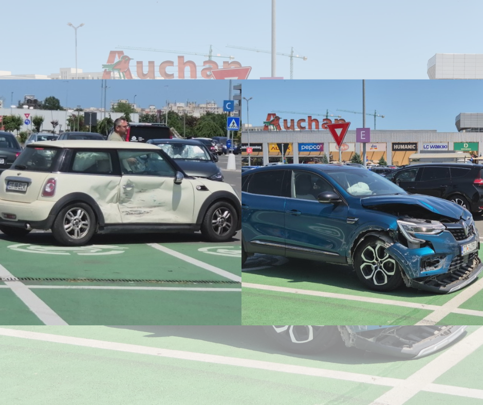 FOTO VIDEO Două mașini s-au tamponat, din nou, în parcarea de la Vivo Mall Design fara titlu 42