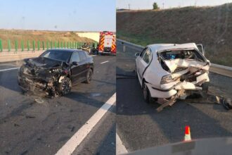 FOTO Două mașini s-au făcut praf, pe Autostrada Soarelui: Trei victime au ajuns la spital UPDATE Fotoram.io 2025 06 16T075545.430