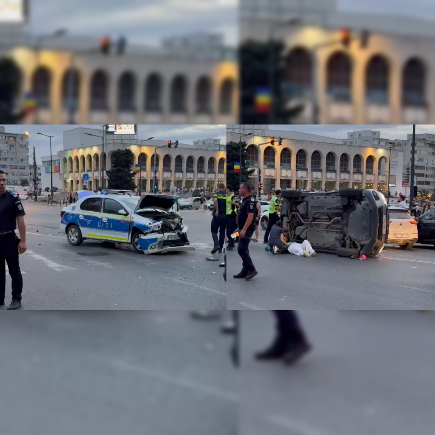 FOTO VIDEO Accident GRAV, cu VICTIMĂ și cu o mașină de Poliție implicată la Casa de Cultură Constanța UPDATE Image Editor 2025 06 28T210951.871