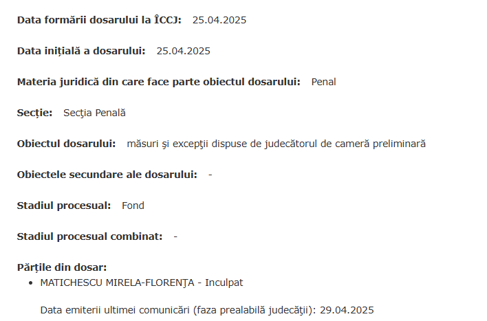 Începe procesul deputatei PSD, Mirela Matichescu, în dosarul DNA. Miercuri este așteptată la ÎCCJ 2 Începe procesul deputatei PSD, Mirela Matichescu, în dosarul DNA. Miercuri este așteptată la ÎCCJ Screenshot 2025 06 17 182507
