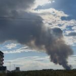 FOTO VIDEO Hală cu haine și încălțăminte, cuprinsă de flăcări pe A1. Intervin zeci de pompieri WhatsApp Image 2025 06 29 at 19.48.04