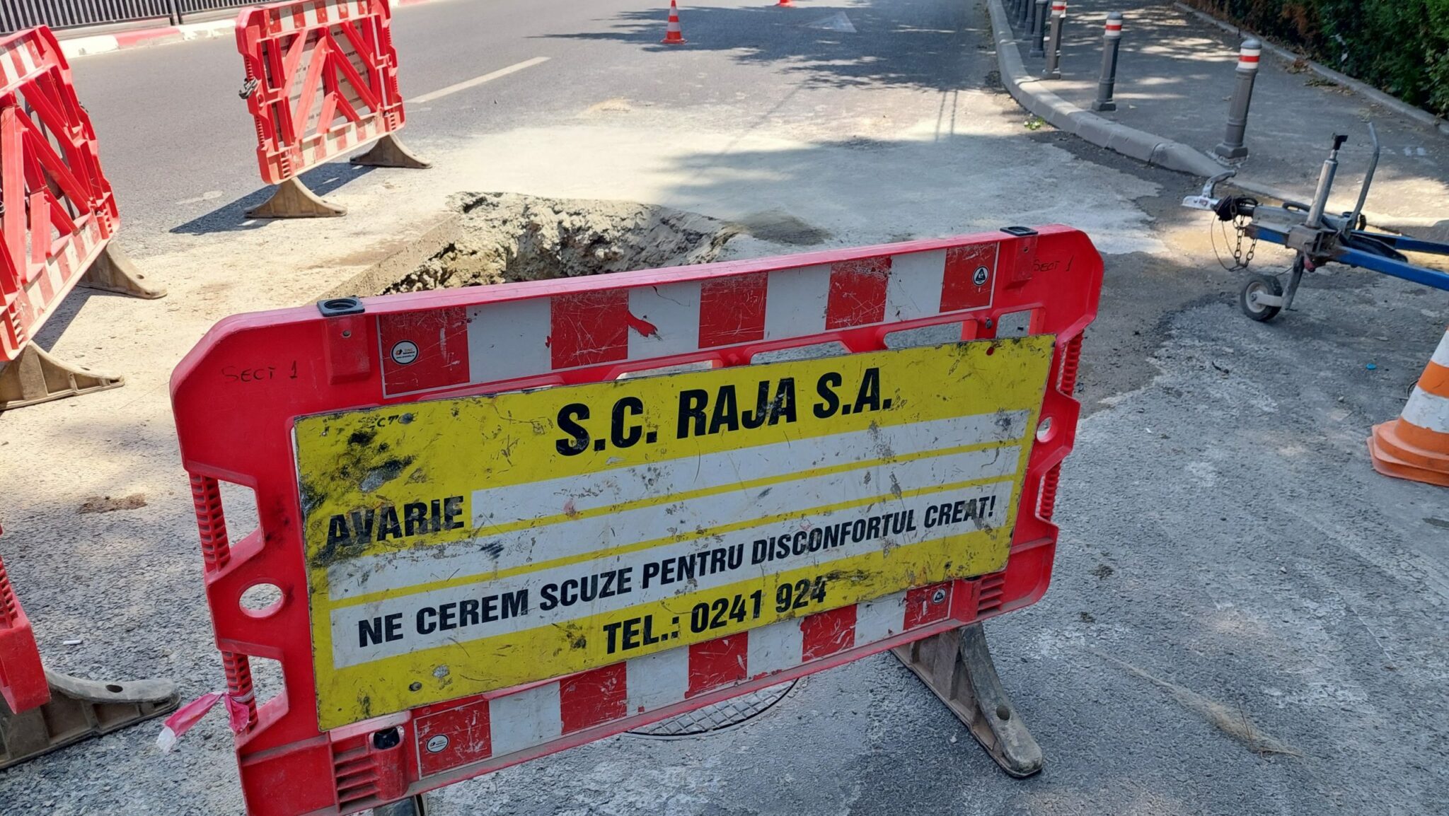 Din cauza unei avarii RAJA, apa este sistată în localitățile 23 August și Olimp UPDATE avarie raja 5 scaled 1