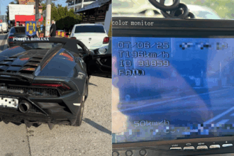 FOTO Andrew Tate a rămas fără permis după ce a fost prins cu 196 km/h pe DN7 colaj andrew tate fara permis