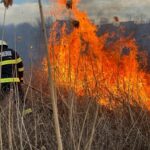 PATRU incendii de vegetație uscată, în același timp, în Constanța și județ incendiu pompieri vegetatie