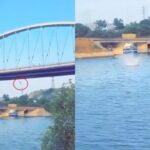 VIDEO Momentul în care tânărul de 22 de ani a sărit de pe podul de la Murfatlar, filmat de trecători www