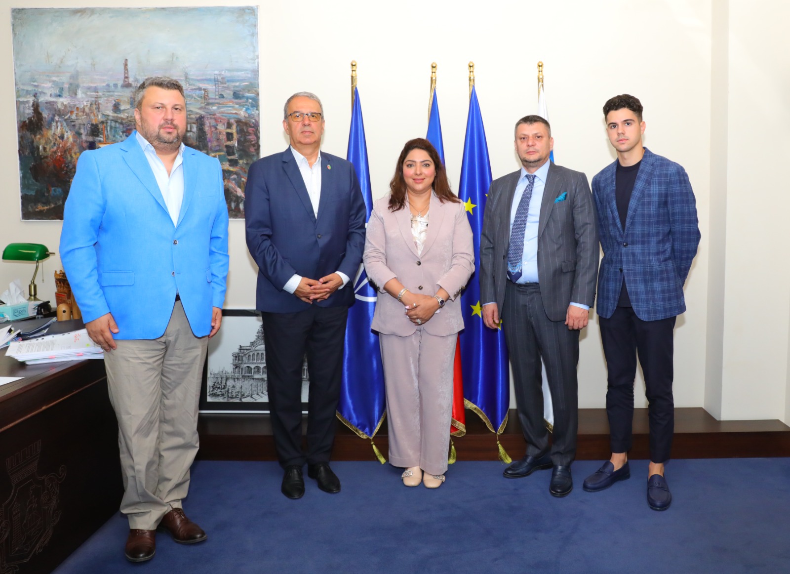 Delegația Uniunii Camerelor de Comerț Bilaterale România–India, în vizită la Primăria Constanța 112