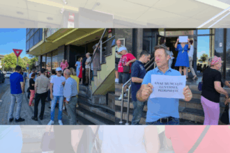 FOTO VIDEO Protest în fața sediului ANAF din Constanța după ce Guvernul a tăiat sporul pentru condiții vătămătoare Design fara titlu 66