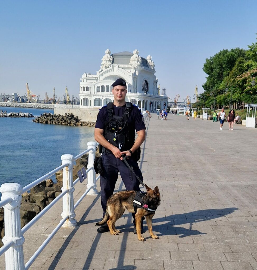 FOTO VIDEO Cel mai nou membru al jandarmilor constănțeni: Aria, cățelușă specializată pe detectarea drogurilor IMG 20250716 WA0012 1