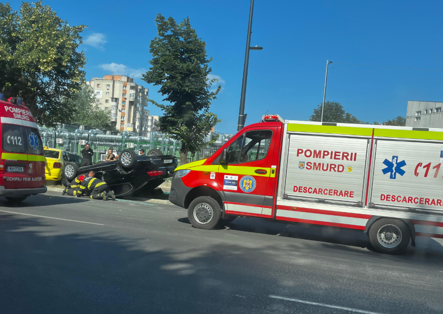 FOTO Accident cu două victime la Spitalul de Boli Infecțioase, Constanța. O mașină s-a răsturnat Screenshot 2025 07 20 171206