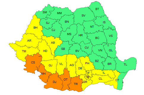 HARTĂ O parte din județul Constanța, sub cod galben de caniculă și disconfort termic / Cod portocaliu în alte cinci județe 2 HARTĂ O parte din județul Constanța, sub cod galben de caniculă și disconfort termic / Cod portocaliu în alte cinci județe Screenshot 1 3