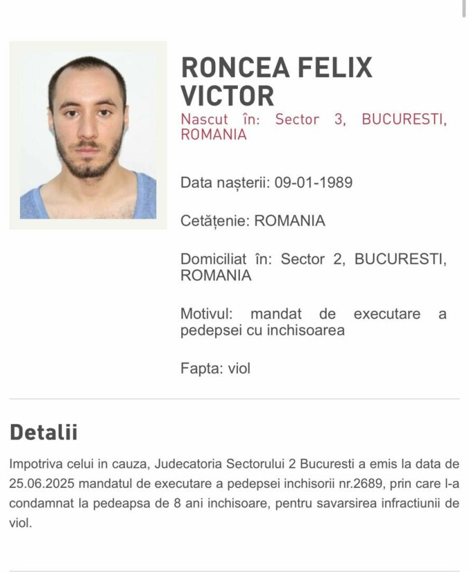 Felix Roncea, dat în urmărire națională pentru viol, a fost prins pe acoperișul unei clădiri din Capitală image 11