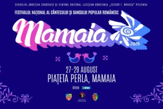 Festivalul „Mamaia” 2025 – cântecul, dansul și portul românesc, pe scena din Piațeta Perla/ Program afis folclor