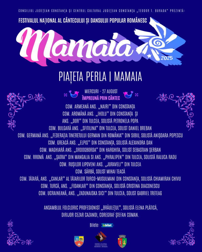 Festivalul „Mamaia” 2025 – cântecul, dansul și portul românesc, pe scena din Piațeta Perla/ Program folclor foto 3